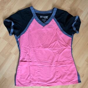 Grey's Anatomy Pink and Black Short Sleeve Top